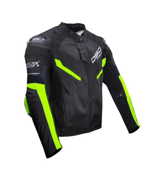 DSG Race Pro V2 Riding Jacket - Black Yellow Fluorescent