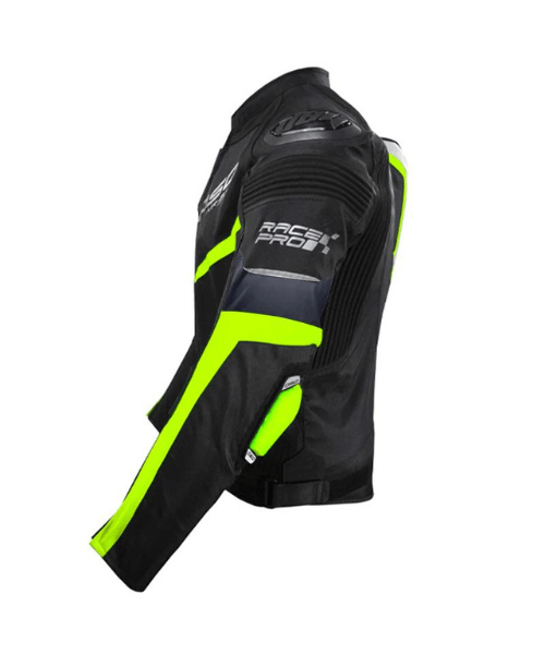 DSG Race Pro V2 Riding Jacket - Black Yellow Fluorescent