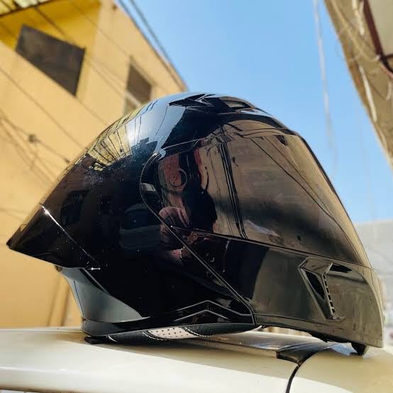 SBA-20 STEELBIRD GLOSS BLACK HELMET