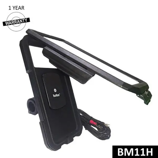 BOBO BM11H Waterproof Bike Holder (with Fast 15W Wireless Charger & USB-C Input/Output Port) Mobile Mount